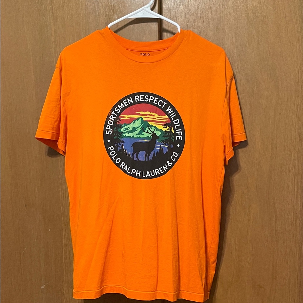 Polo by Ralph Lauren Men's Vibrant Orange Graphic Tee